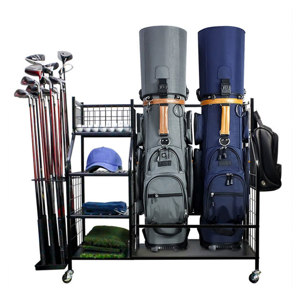 Golf Equipment Garage Organizer - Golf Bag Storage Garage Organizer Rack
