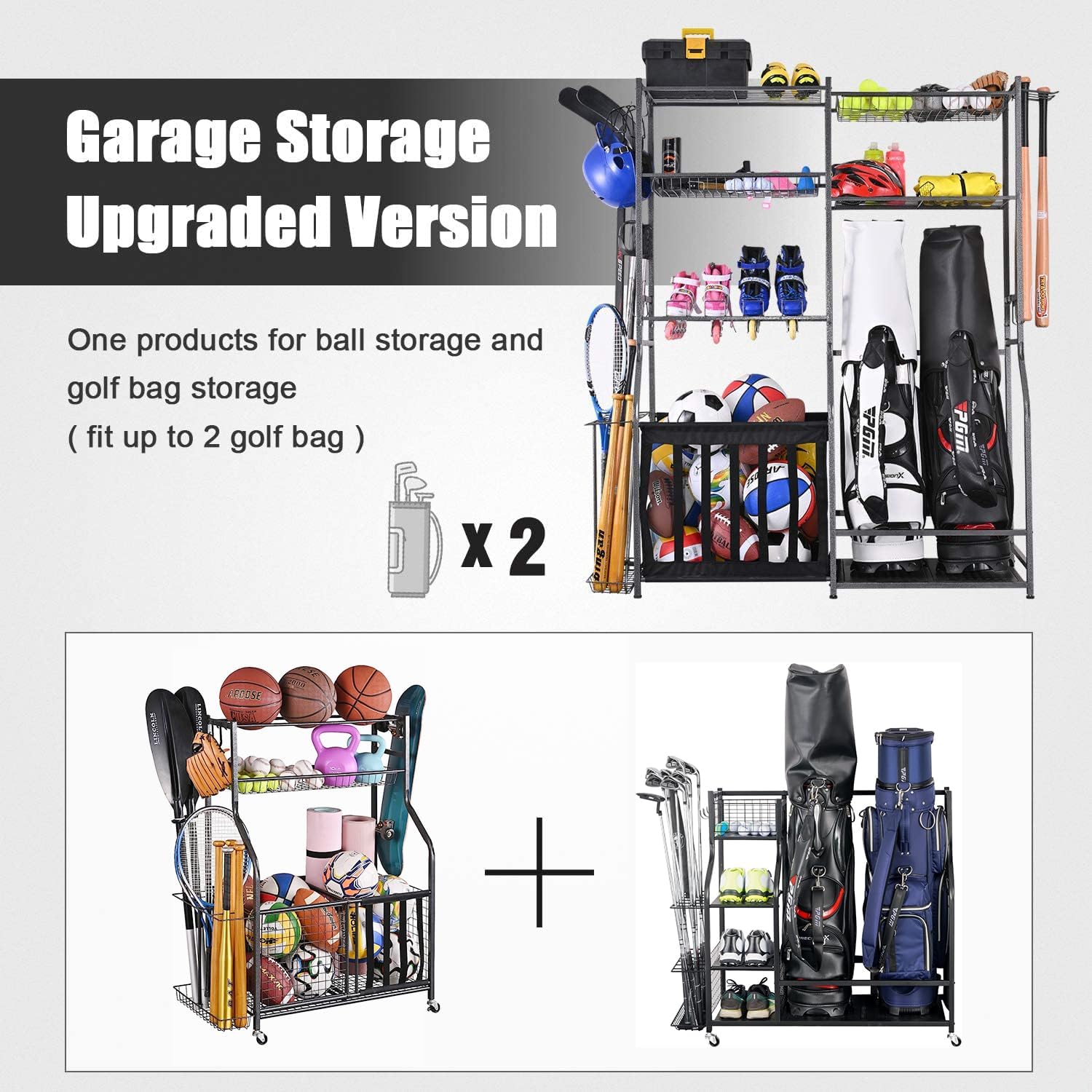 Garage Sports Equipment Storag - Golf Equipment Garage Organizer 评论和价格