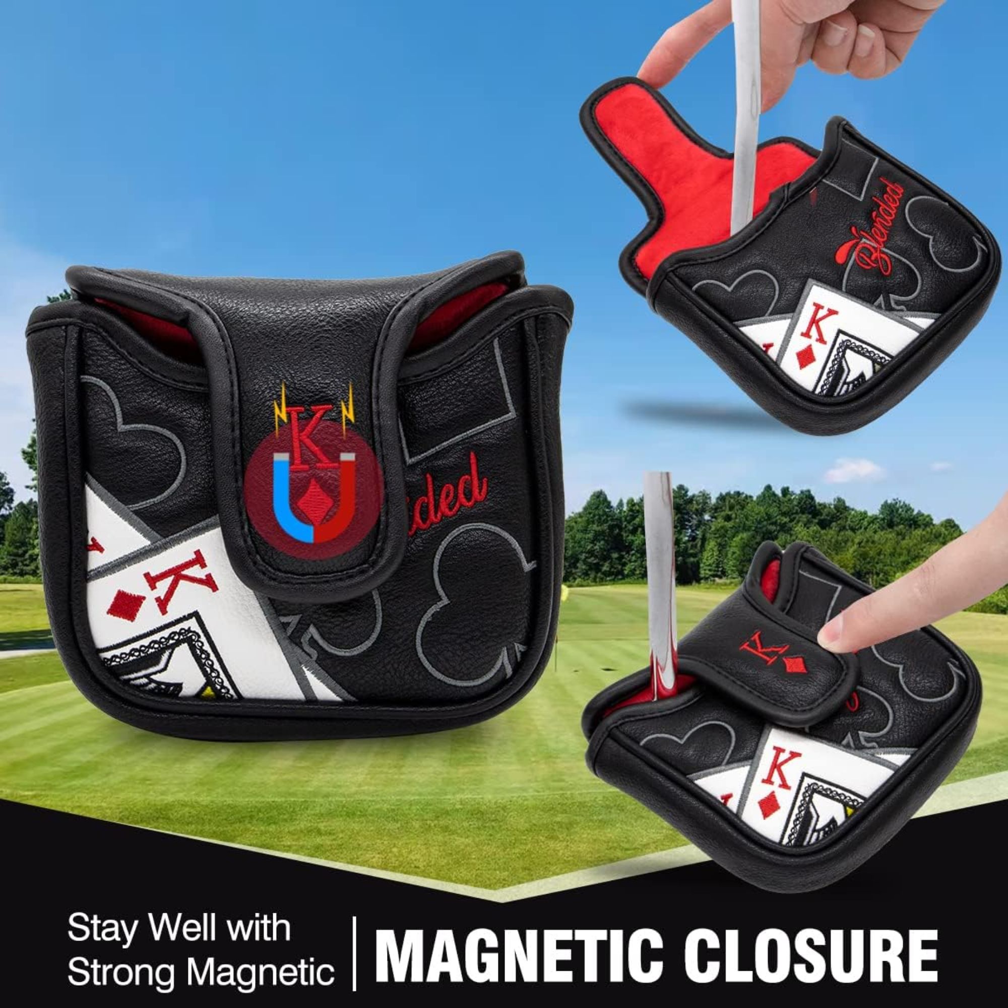 King Of Hearts Embroidered Mal - Golf Equipment And Accessories 评论和价格