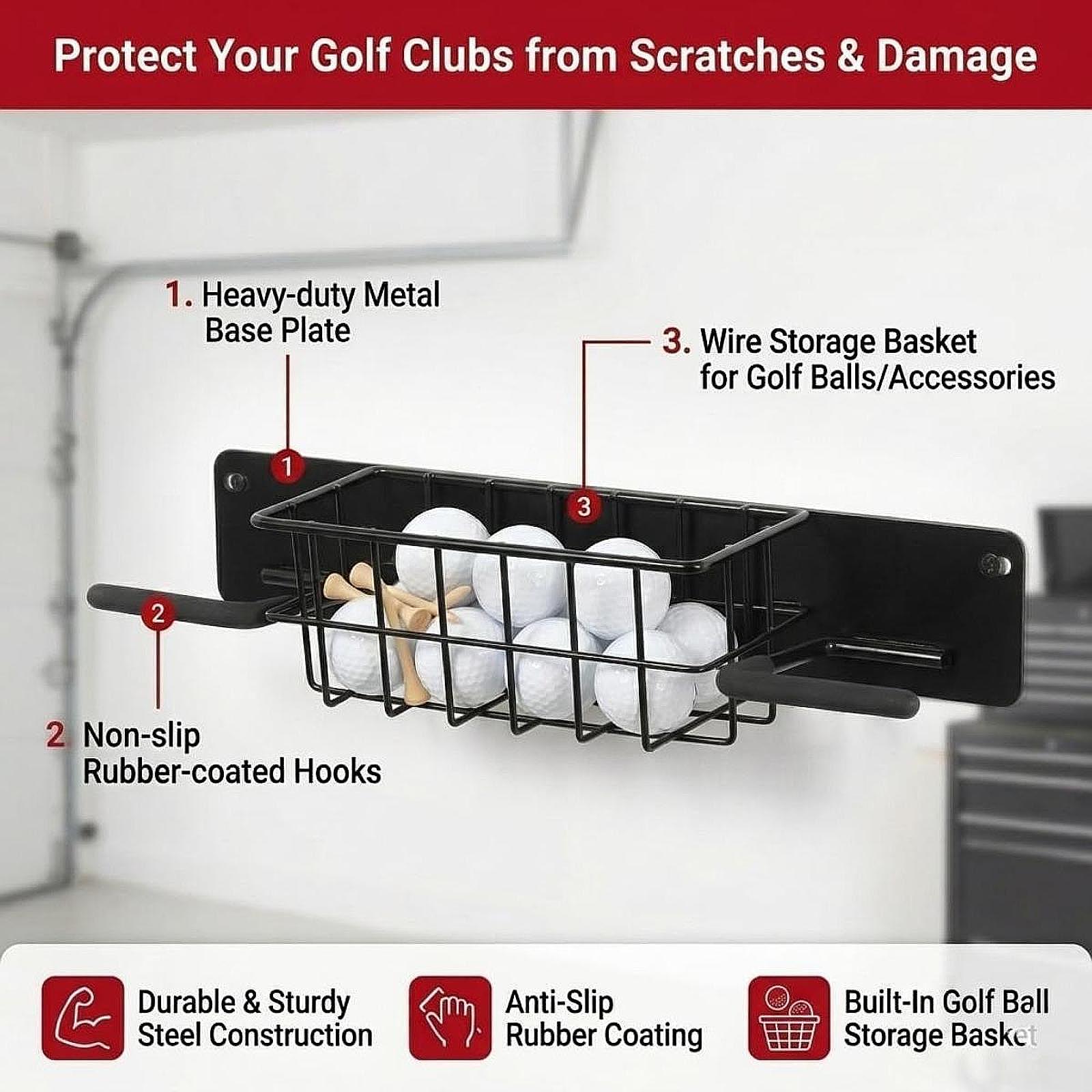 Space Saving Golf Equipment Wa - Golf Equipment Garage Organizer 评论和价格