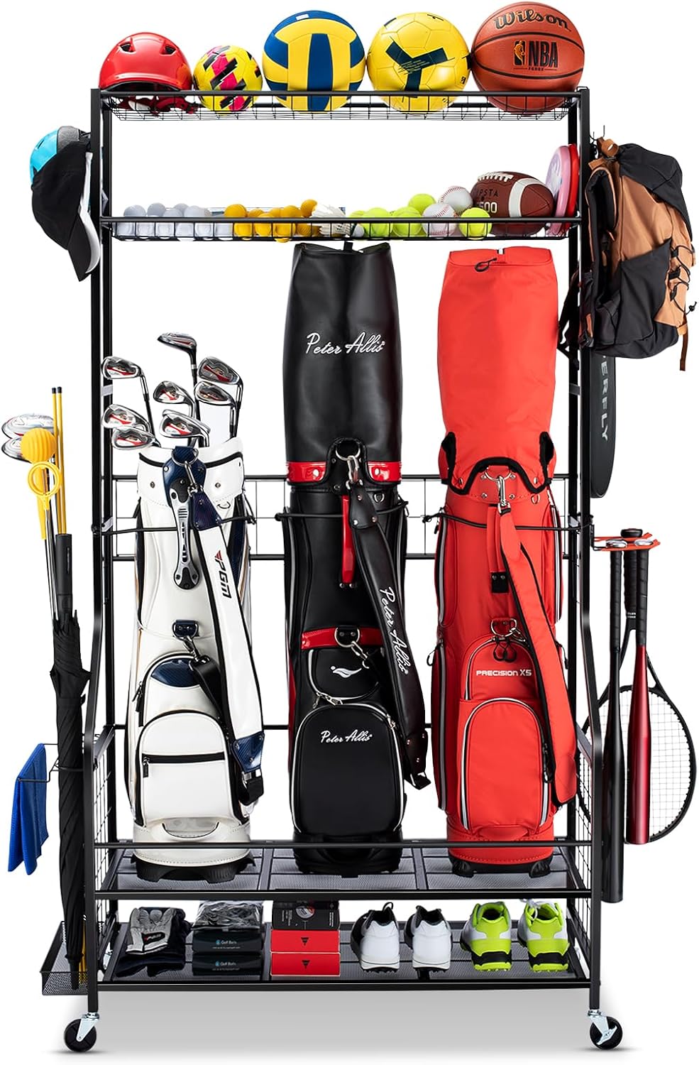 Golf Bag Storage Organizer Rac - Golf Equipment Garage Organizer 评论和价格