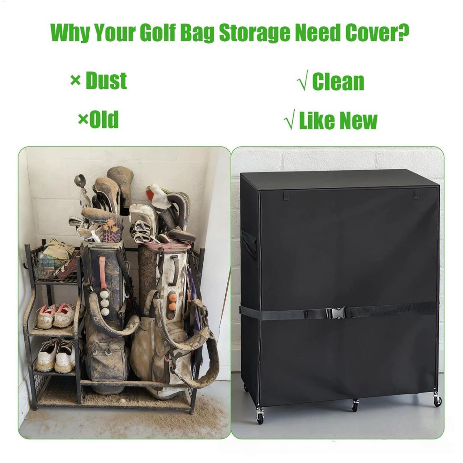 Dust Cover for Golf Storage Ra - Golf Equipment Garage Organizer 评论和价格