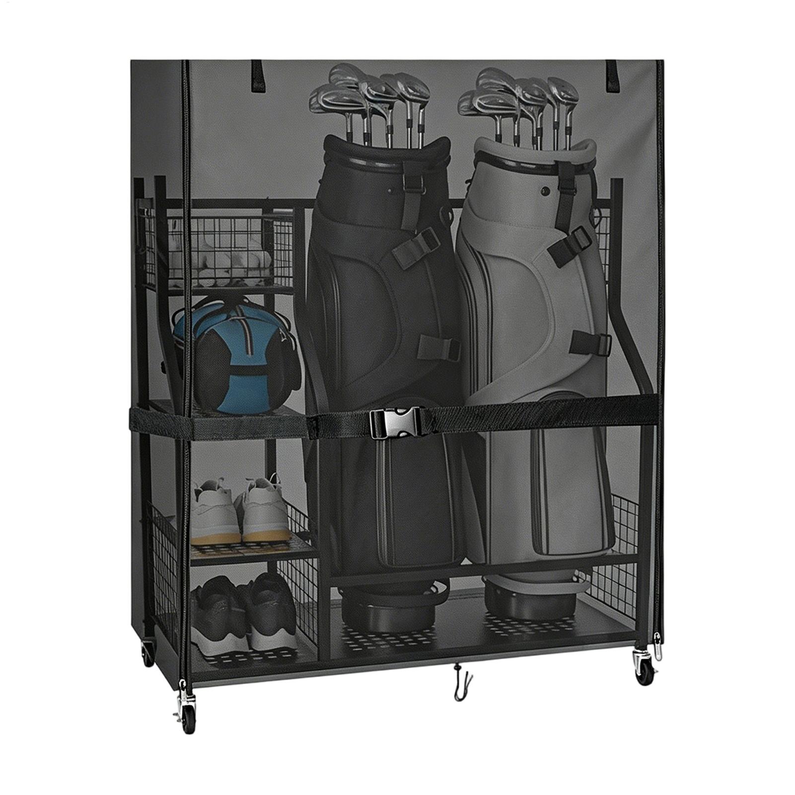 Dust Cover For Golf Storage Ra - Golf Equipment Garage Organizer 评论和价格