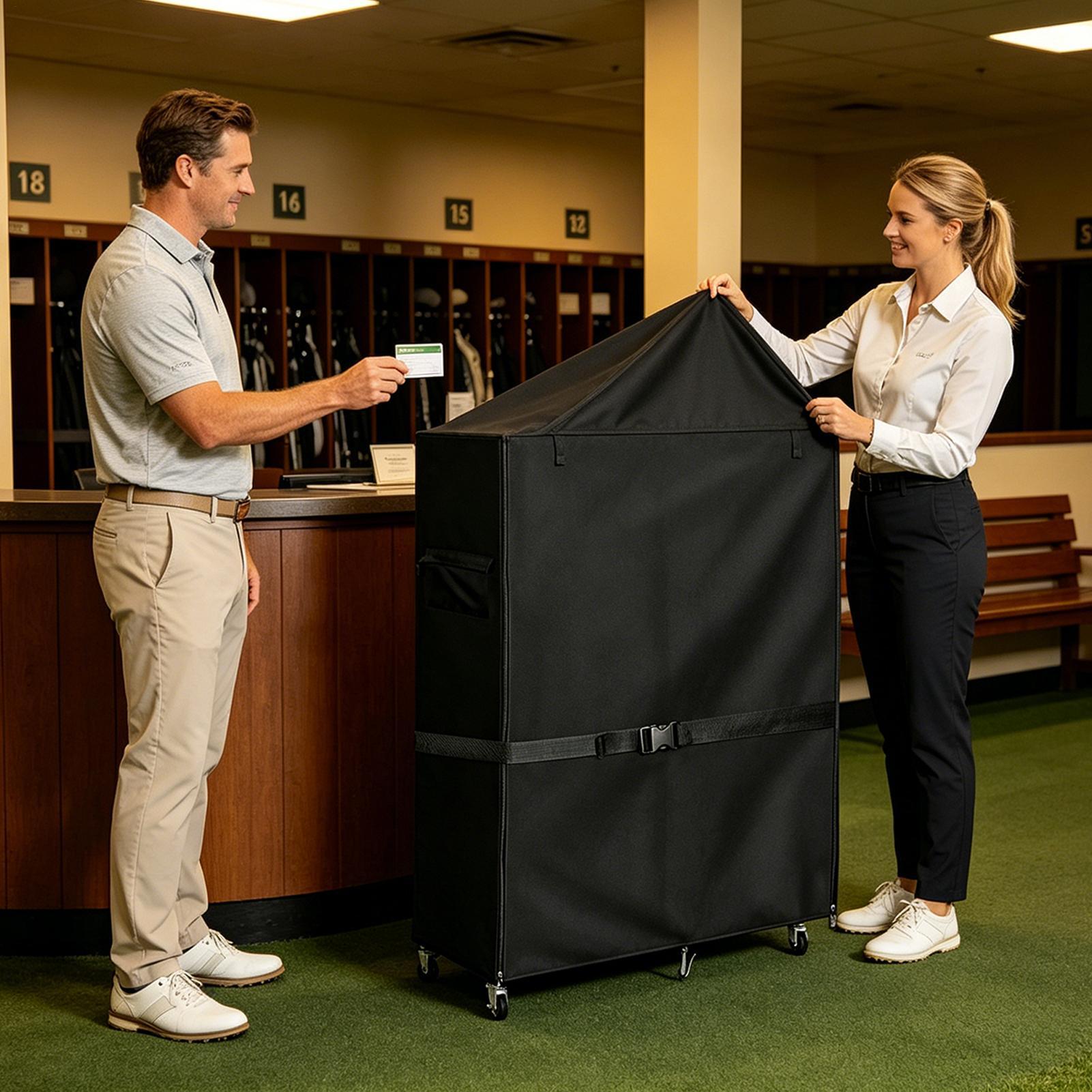 Dust Cover For Golf Storage Ra - Golf Equipment Garage Organizer 评论和价格