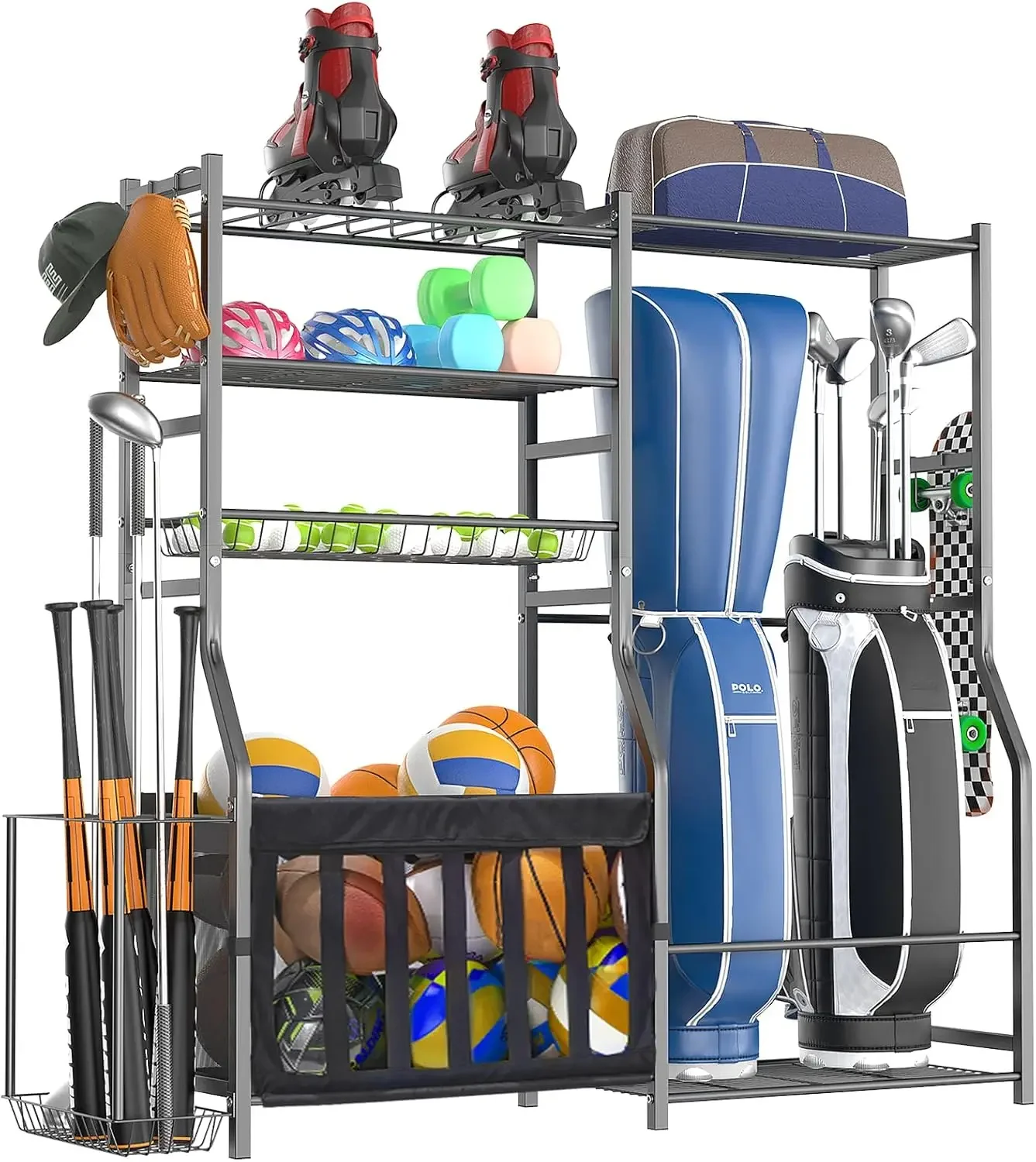 Heavy Duty Garage Sports Equip - Golf Equipment Garage Organizer 评论和价格